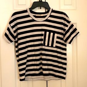 Marine Layer Black and White Striped Tee